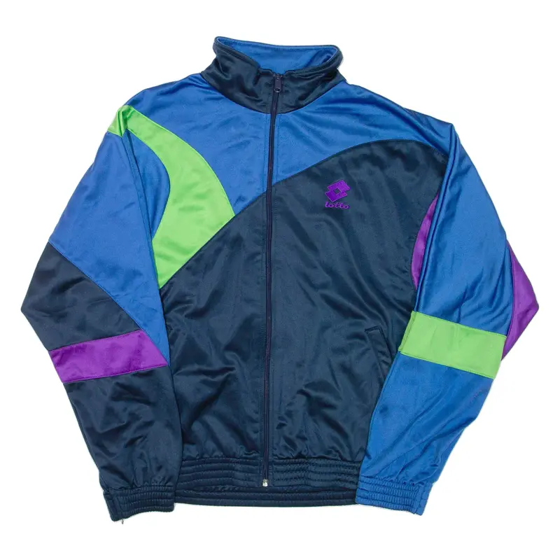 LOTTO Mens Track Jacket Black Colourblock M
