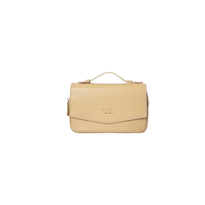 Leather Fanny Bag Travel Bag - On-the-Go Travel Pack (Beige)