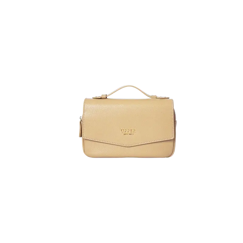 Leather Fanny Bag Travel Bag - On-the-Go Travel Pack (Beige)