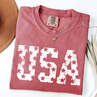 Comfort Colors Vintage Distressed USA 4th of July T-Shirt, Grunge Patriotic Tee, Vintage God Bless America T-Shirt, Retro Ind...