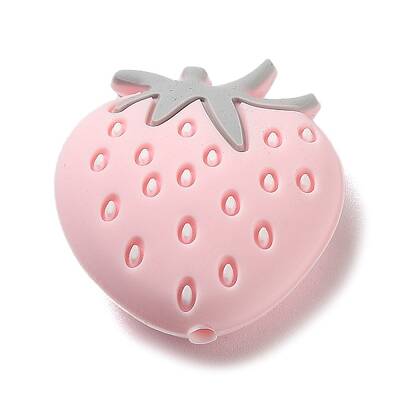 Strawberry Food Grade Eco-Friendly Silicone Focal Beads