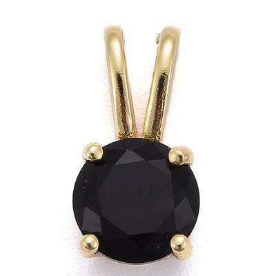 Brass Micro Pave Cubic Zirconia Pendants