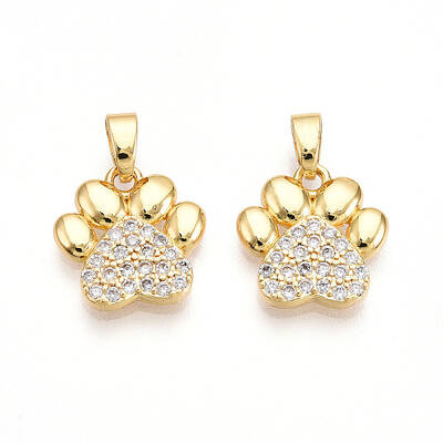 Brass Micro Pave Cubic Zirconia Pendants