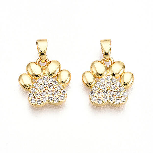 Brass Micro Pave Cubic Zirconia Pendants