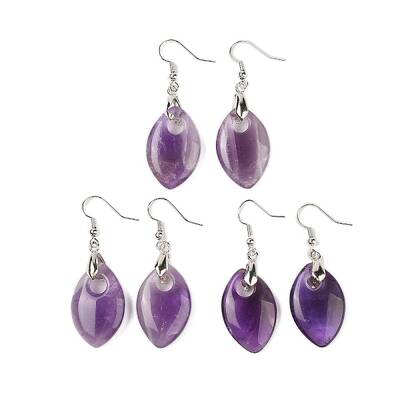 Natural Amethyst Dangle Earrings