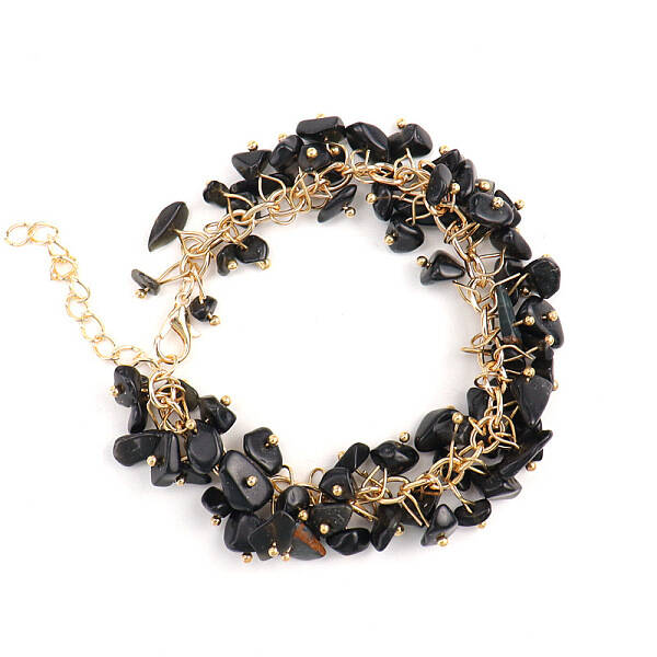 Natural Black Quartz CrystalBead Bracelets