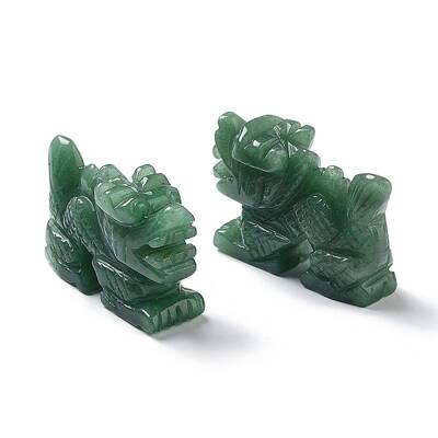 Natural Green Aventurine Carved Healing Dragon Figurines