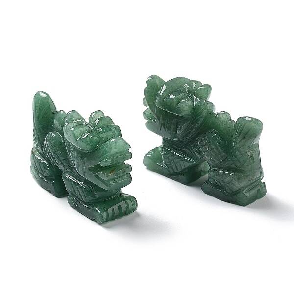 Natural Green Aventurine Carved Healing Dragon Figurines