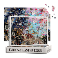Haus of Moods Music Lyrics & Easter Eggs Puzzle 20x30 Inches 500/1000 Pieces Colorful Collage Style Jigsaw Puzzle for Music F...
