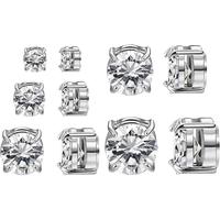 5 Pairs Magnetic Stud Earrings for Men Clip on Earring Magnetic Eariing Inlaid Unisex Non Magnet Studs 4 to 8MM Earrings for ...