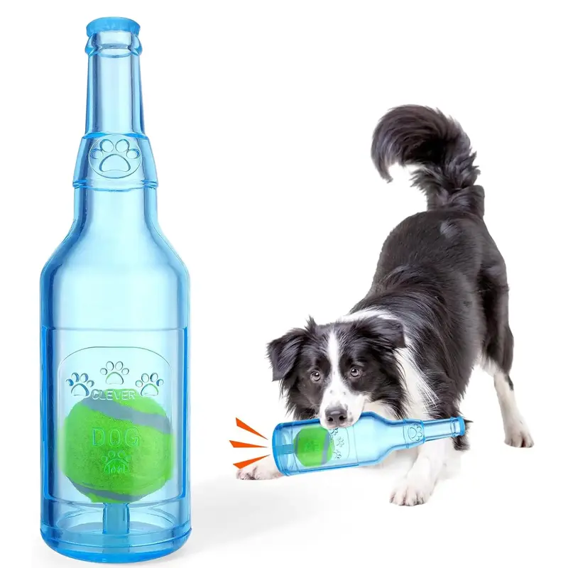 Water Bottle Design Dog Toy, 1 Count Squeaky Dog Toy, Indestructible Dog Toy, Safety Design Dog Chew Toy, Dog & Cat Accessori...