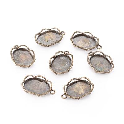 Tibetan Style Alloy Pendant Cabochon Settings