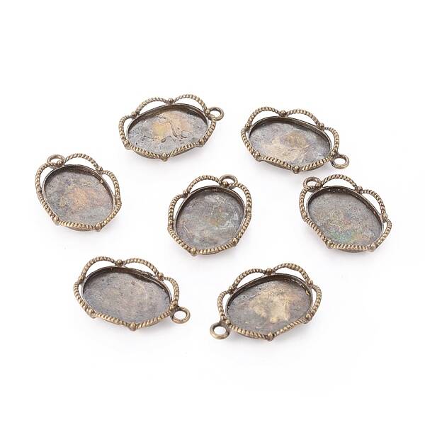 Tibetan Style Alloy Pendant Cabochon Settings