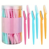Eyebrow Razor Set, 15pcs/set Stainless Steel Eyebrow Shaping Tool with Safety Cover, Facial Hair Trimmers, Eyebrow Trimmers, ...