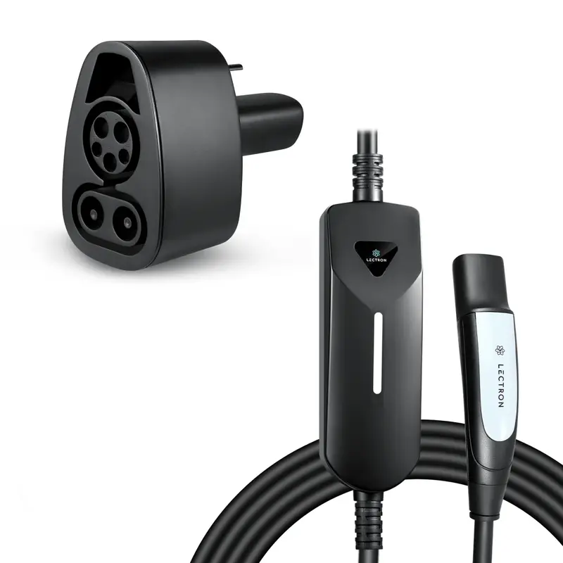 Lectron Portable Level 1 & 2 Tesla NACS EV Charger + Lectron CCS to Tesla (NACS) EV Adapter Bundle | 110V & 240V | 12 & 40 Am...