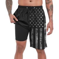 Mens Swim Trunks with Compression Liner 9\