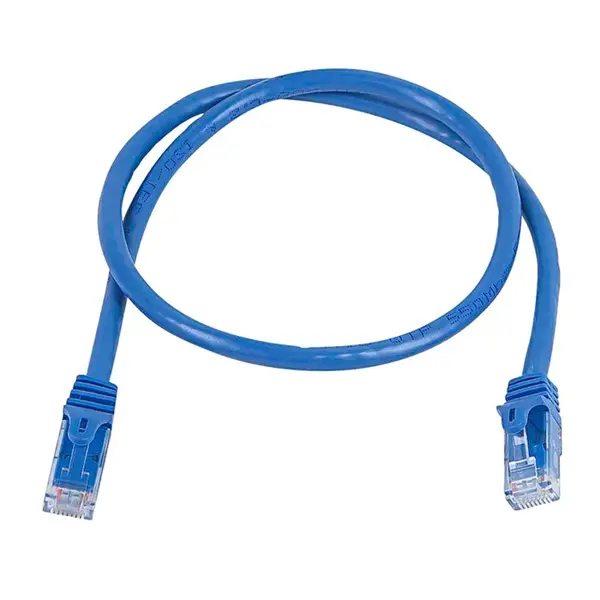 11303 Monoprice Cat5e Ethernet Patch Cable FLEXboot Snagless RJ45 Stranded 350MHz UTP Pure Bare Copper 24AWG 2ft Blue
