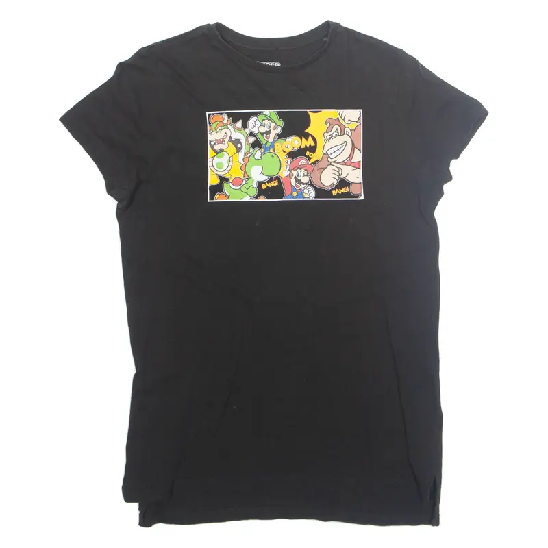 SUPER MARIO Girls Printed Top Black M