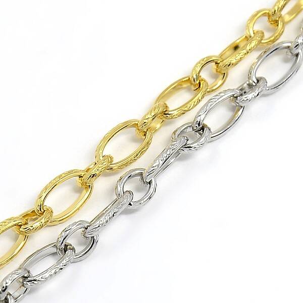 Fashionable 304 Stainless Steel Engraved Vine Mother-son Chain Bracelets
