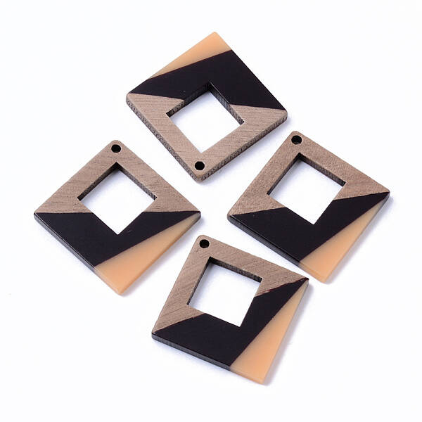 Resin & Walnut Wood Pendants