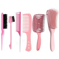 6 Counts/set Professional Hair Design Comb Set, Hair Comb Set, Wide Tooth Hair Combs, Hair Styling Tools, Curly Hair Brush, H...