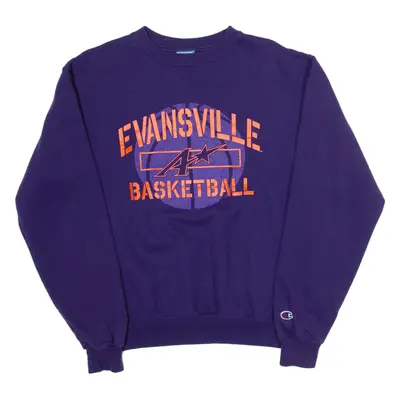 CHAMPION Evansville Basketball Womens Sweatshirt Purple S