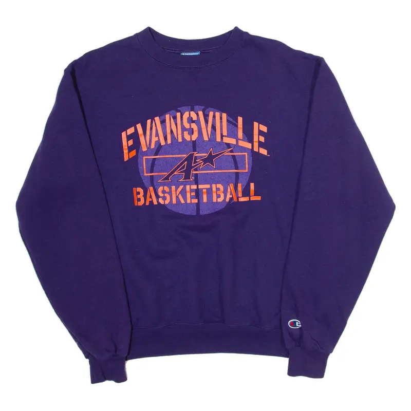 CHAMPION Evansville Basketball Womens Sweatshirt Purple S