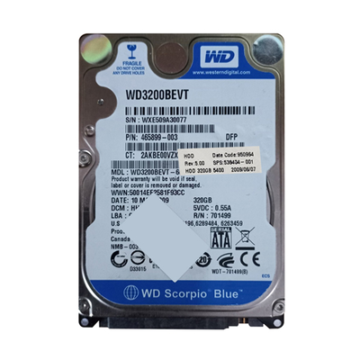 538404-001 HP 320GB 5400RPM SATA 3Gb/s 8MB Cache 2.5-inch Hard Drive