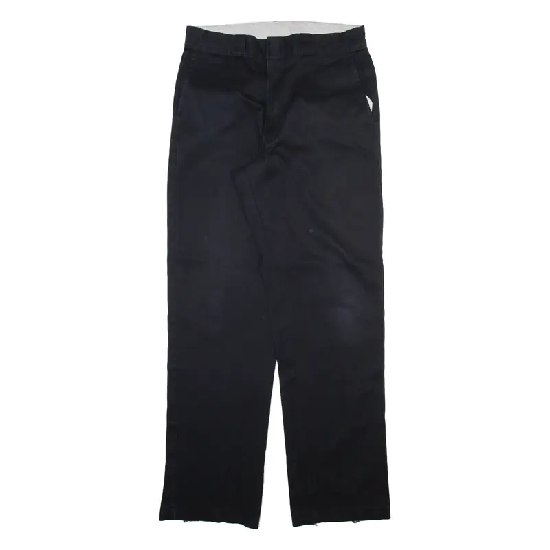DICKIES Mens Trousers Black Regular Straight W32 L32