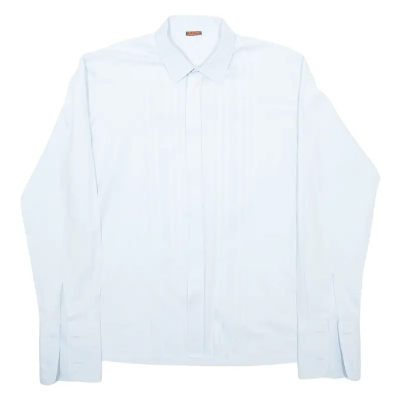ESCO Mens Formal Shirt Blue Long Sleeve XL