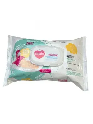Dealo Delicate Talcum-Soaked Wipes 100pcs