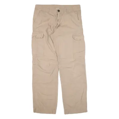 URBAN CLASSICS Cargo Mens Trousers Beige Relaxed Straight W30 L28