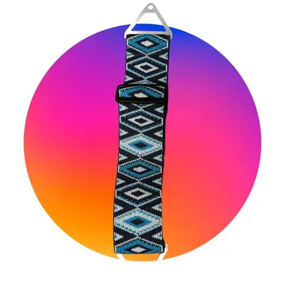 Bohemian Brand Pancake Elastic Band Replacement with Metal Side Clip in Blue Diamond Pattern for Most Pancakes Comfortable Fi...