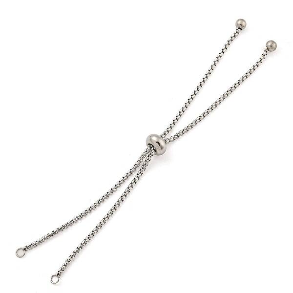 Non-Tarnish 304 Stainless Steel Box Chain Slider Bracelet Makings