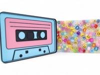 80's CASSETTE Picky Pad and Tray- Satisfy Your Urge to Pick, Pop and Peel Stress-Free!