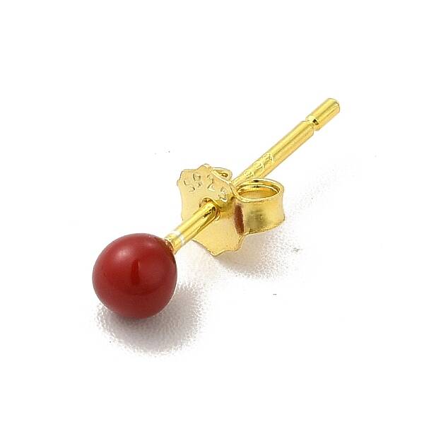 Enamel Round Ball Stud Earrings