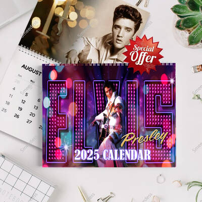 Elvis 205 Calendar, Presley 2025 Wall Calendar, The Hillbilly Cat Celebrity Calendar 2025