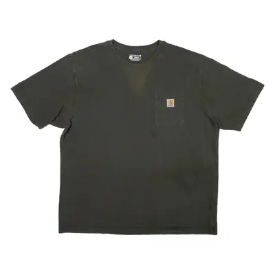 CARHARTT Loose Fit Mens T-Shirt Grey Crew Neck XL