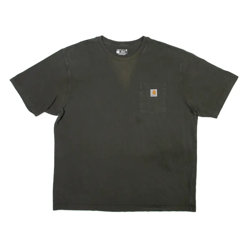 CARHARTT Loose Fit Mens T-Shirt Grey Crew Neck XL