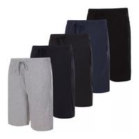 5 PACK Men's Casual Cotton Soft Knit Pajama Bottom Loungewear Shorts Pocket