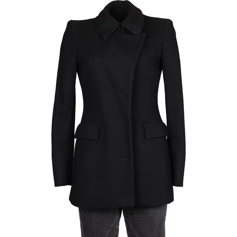 Iceberg Coat - Medium Black Wool Blend | Size: medium