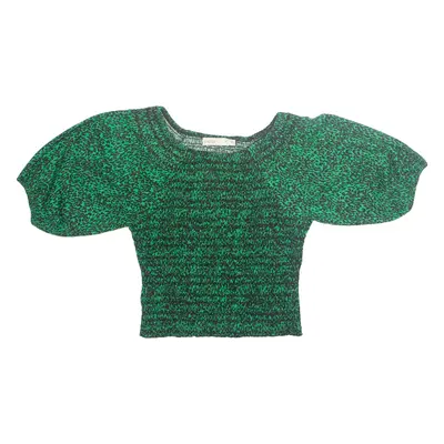 OASIS Womens Printed Top Green Animal Print S
