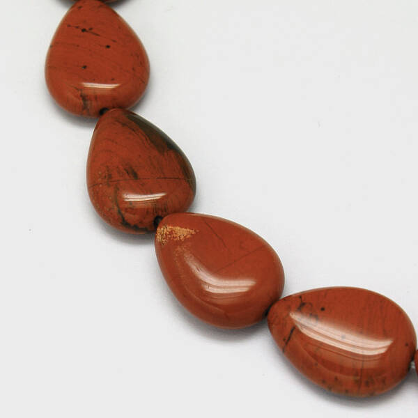 Teardrop Red Jasper Bead Strands