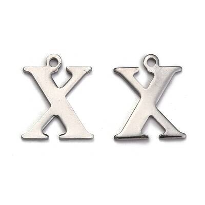 Tarnish Resistant 304 Stainless Steel Alphabet Charms
