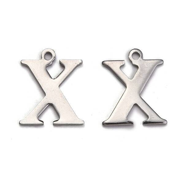 Tarnish Resistant 304 Stainless Steel Alphabet Charms