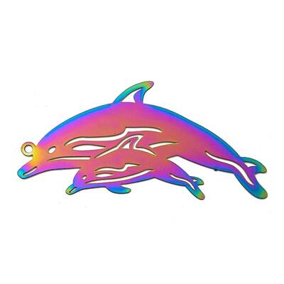 Ion Plating(IP) 201 Stainless Steel Etched Metal Embellishments Pendants