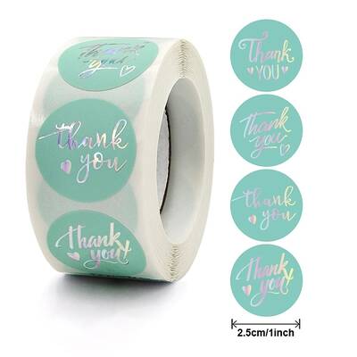 1 Inch Word Thank You Self Adhesive Paper Stickers