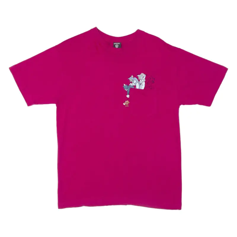 WARNER BROS Tom And Jerry Mens T-Shirt Pink S