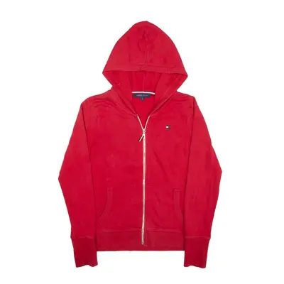 TOMMY HILFIGER Hoodie Red Full Zip Mens S
