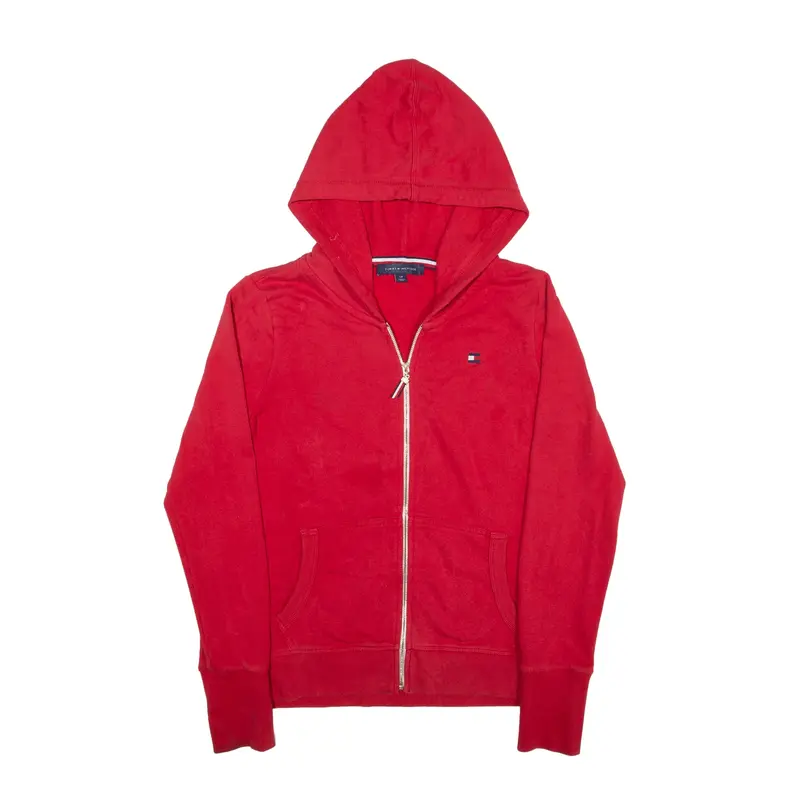 TOMMY HILFIGER Hoodie Red Full Zip Mens S